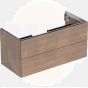 Geberit ONE cabinet for washbasin, with two drawers: Washbasin width=105cm, H=50.4cm, T=47cm, oak / wood-textured melamine  505.264.00.5