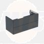 Geberit ONE cabinet for washbasin, with two drawers: Washbasin width=105cm, H=50.4cm, T=47cm, black / matt coated  505.264.00.8