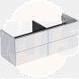 Geberit ONE cabinet for washbasin, with four drawers: Washbasin width=135cm, H=50.4cm, T=47cm, white / high-gloss coated  505.266.00.1