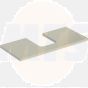 Geberit ONE washtop, central cut-out, for lay-on washbasin, bowl shape: B=105cm, H=3cm, T=47cm, sand grey / high-gloss coated  505.274.00.4