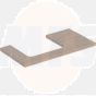 Geberit ONE washtop, left cut-out, for lay-on washbasin: B=90cm, H=3cm, T=47cm, oak / wood-textured melamine  505.303.00.5