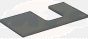 Geberit ONE washtop, right cut-out, for lay-on washbasin, bowl shape: B=90cm, H=3cm, T=47cm, lava / matt coated  505.313.00.3