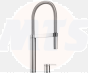 Blanco Culina-S Duo two hole kitchen mixer silk gloss stainless steel 519783
