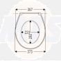 Haro Como Standard Toilet Seat and cover with Soft Close Fast Fix Hinges 1325780