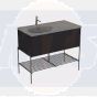 Vitra Equal Sink Cabinet with Drawers Asymmetrical Gray Sink  100 cm  Elm 66525
