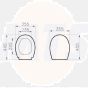 Vitra Opal 115-003-009 Soft Close Toilet Seat and Cover Only - 84-003-019