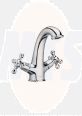 Roca  Carmen twin lever basin mixer   A5A3B4BC00