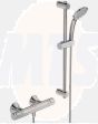 Ideal Standard  Ceratherm T25 exposed thermostatic shower mixer pack with idealrain S3 3 function ø80 handspray, 600mm rail and 1.25m hose   A7205AA