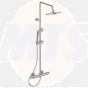 Ideal Standard  Ceratherm T25 exposed thermostatic shower system with Idealrain 200mm round rainshower, Idealrain M3 3 function 100mm handspray and 1.5m Ideaflex hose   A7209AA
