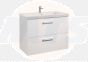 Roca  Prisma base unit 790 x 450mm - 2 soft-close drawers - gloss white A856882806