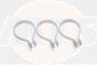 Croydex AK142222 Curtain Rings (12 Pack) Wht