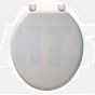 ARMITAGE SHANKS BAKASAN TOILET SEAT AND COVER WITH STAINLESS STEEL ROD AND CHROME PLATED PILLAR HINGES S406001