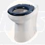 Twyford AV7881BE Avalon 25 mm Antibacterial Toilet Seat Ring with Bottom Fix Chrome Plated Hinges Blue 5024959298986