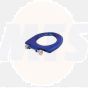 Twyford AV7881BE Avalon 25 mm Antibacterial Toilet Seat Ring with Bottom Fix Chrome Plated Hinges Blue