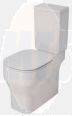 Azzurra Thin White Standard Close Toilet Seat THI1848 - Sleek and Modern Design