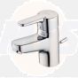 Ideal Standard  Concept Blue small basin mixer with pop-up waste  B0671AA