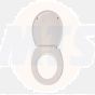 Nabis toilet seat and cover White with fittings B08702 Seat dimensions: 430-450 x 375mm - Hinge Adjustment: 115-175mm