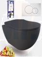 Wall-hung toilet Complete Geberit UP320 Creavit Matt Anthracite 51x35.5x29cm b728c3e6-45fc-ec76-e892-3cdd835b806f