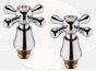 Bristan Basin Tap Reviver CHROME HANDLES ONLY NO CARTRIDGES (Hot & Cold Side) 3/4 Sold as pair TC58081HANDLE