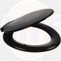 Celmac Calypso dual position plastic toilet seat and cover Black SCA21BL