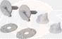 CERSANIT TOILET SEAT HINGES FOR PRESIDENT POLYPROPYLENE SEAT (K99-0007)