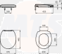 Contour 21 standard toilet seat and cover - bottom fixing hinges - Grey S4058LJ