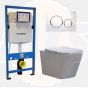 Geberit UP 320 Toilet set -Alexandria Flatline Sigma-20 White -Built-in WC Wall-hung toilet DC2465