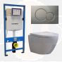Geberit UP 320 Toilet set Built-in WC Wall-hung toilet Toilet set Shorty Sigma-01 Matt Gray DC3633