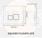 Siamp Square Black Square Flushplate 31204110
