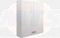 DIFT1722 is a 600mm Benita WC unit in Satin White Ash, designed for bathroom furniture installationSanta Babara 600mm 2 Door Wall Unit - Satin White Ash
