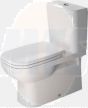 Duravit Duraplus seat and cover, elongated  For floor standing toilet #010201 Soft Closing 0068490000