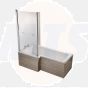 Ideal Standard  Concept Square Shower Bath Screen, Clear Glass, Bright Silver  E0508EO