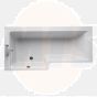 Ideal Standard  Concept 170 x 70cm Square Shower Bath, left hand - no tapholes  E051201