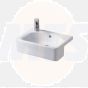 Ideal Standard  Concept Space Cube 50cm short projection semi countertop basin - glazed back edge - one left hand taphole  E779801