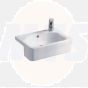 Ideal Standard  Concept Space Cube 50cm short projection semi countertop basin - glazed back edge - one right hand taphole  E779901