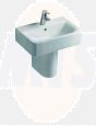 Ideal Standard  Concept Space 55x38cm Cube short projection pedestal basin - two tapholes  E788501