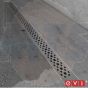 Evi metal Compactline Aqua CDK 1080 Shower Channel  50 Side Outlets  60 cm  Satin CDK.11.1080.60.1.SI