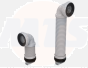 EXTENDABLE 90º BEND WC PAN CONNECTOR WITH CHECK VALVE 