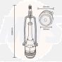 Gala Elia single push button for flush valve 5048200 Toilet cistern single flush valve for 6litre cistern. this will not fit concealea / concealed cistern 