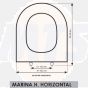 Gala Marina Toilet Seat and Cover 51420 Pre 2007 MK1  G5142001