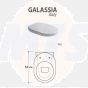 GALASSIA M2 Series 5225 Slow Closing Seat For Toilet Bowl 55 Cm. White Finish 5225