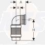 Geberit 241.521.00.1 PE connecting bend, extendable 1