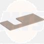 Geberit ONE washtop, left cut-out, for lay-on washbasin, bowl shape: B=105cm, H=3cm, T=47cm, oak / wood-textured melamine  505.294.00.5