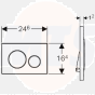 Geberit Sigma20 flush plate for dual flush, round new
