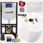 Toilet set with bidet Rimless Warm - Cold Matt White with diverter tap incl. Softclose toilet seat GP2002.00-1