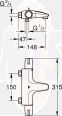 Grohe Grohtherm Special bath thermostat 34671000 chrome, wall mounting, DN 15