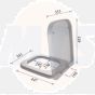 GSI Traccia Toilet Seat and Cover with all the Fixings Standard Close 1331034979-31722600