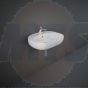 RAK Illusion Wh Wash Bsn 60Cm 1Th ILLWB6001AWHA Bathroomsuites