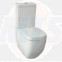 The Laufen Palomba toilet seat in white, featuring the Laufen Clean Coat, comes with a soft close mechanism. The cistern lid is identified by the code DIN19542 / H8918020000001.