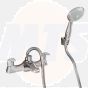 Nabis Alia deck mounted 3/4-turn bath filler mixer tap with ceramic disc/shower hose/handset and bracket A05403